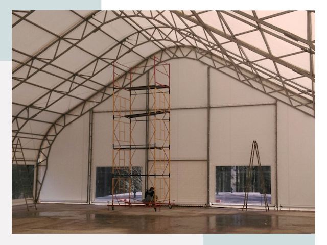 Шатровые ангары в Новокубанске