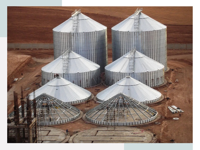 Строительство зерновых силосов в Новокубанске