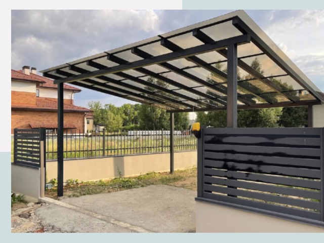 Металлические навесы в Новокубанск от 624 руб. за м²